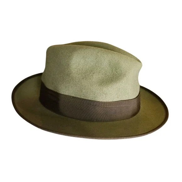 Vintage 40's Tonak Green Felt Hat Czech Republic 1799 - Picture 2 of 15